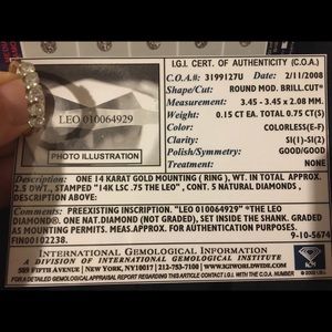 Leo diamond anniversary band